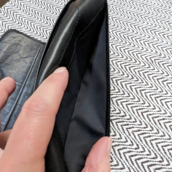 Vintage Coach Black Smooth Glove Leather Long 90's Snap Closure Wallet - Picture 6 of 16